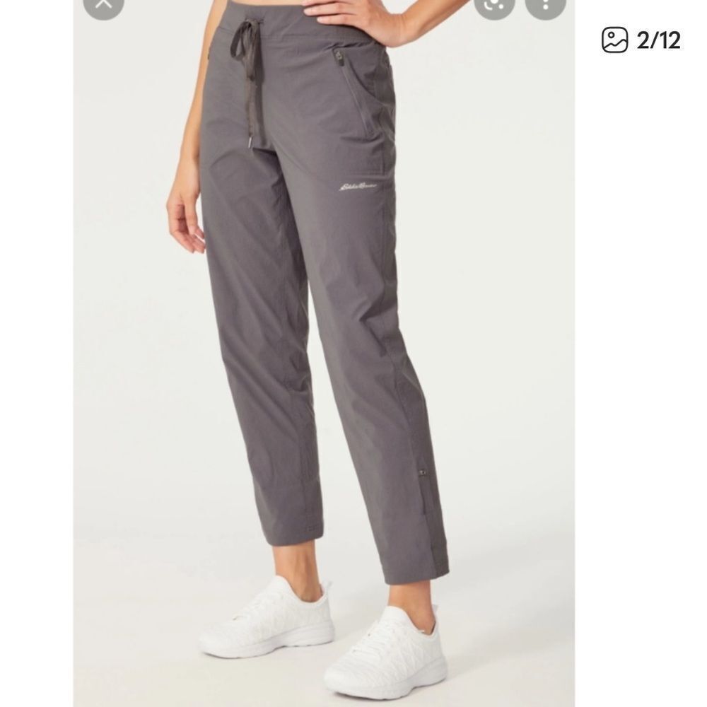 Eddie Bauer Christine Snap Pant Forged Iron Gray Medium NEW